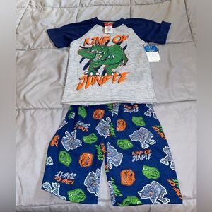 Nwt tuffguys two-piece pajama set with dinosaurs